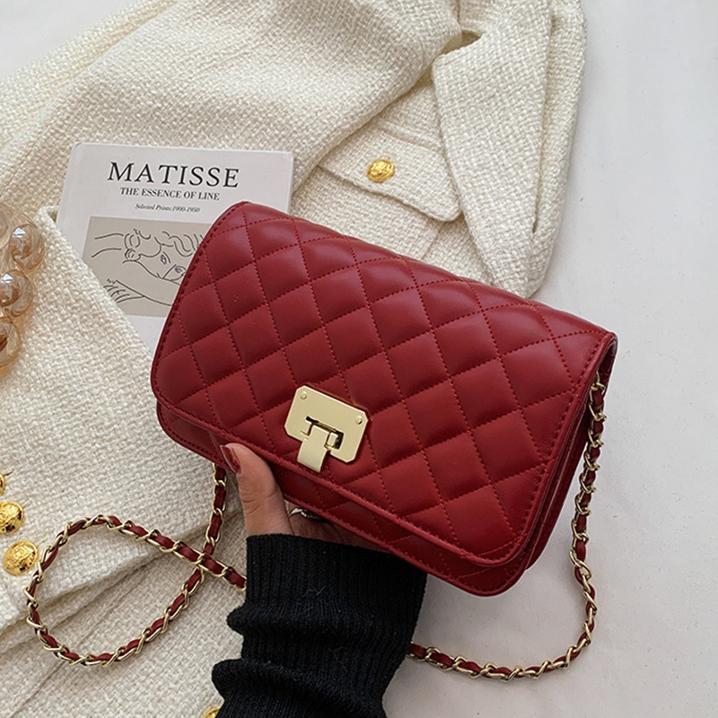 Túi Xách Dây Xích Hình Thoi Nhỏ Thời Trang Cho Nữ