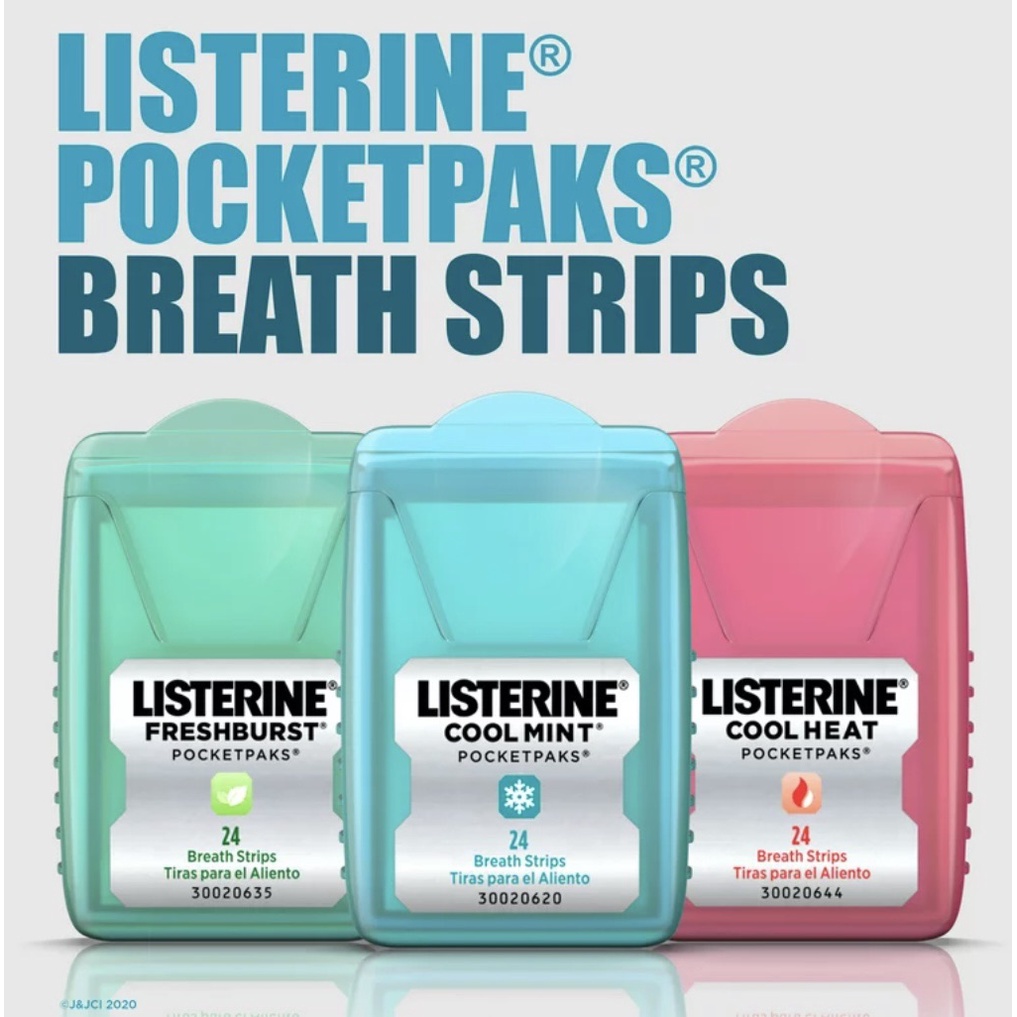 Miếng Ngậm Thơm Miệng Listerine Pocketpaks Fresh Burst Bạc Hà