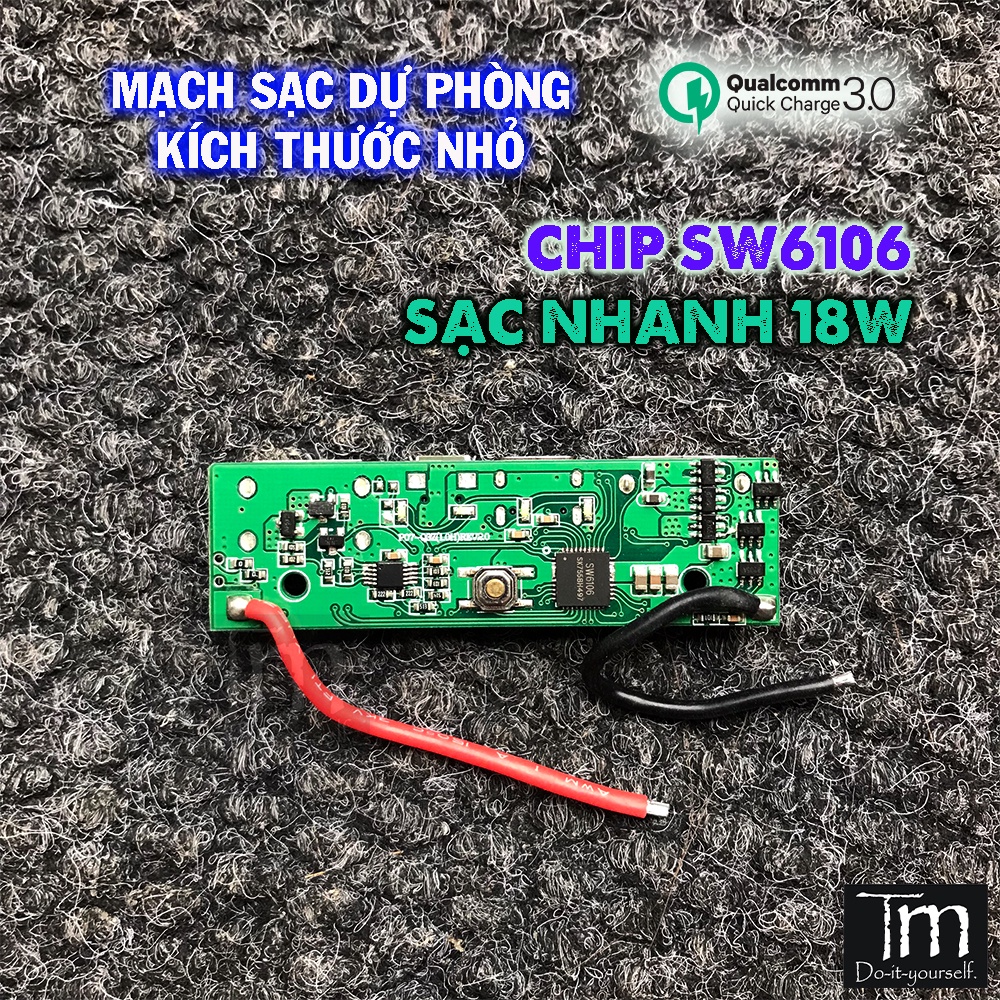 Mạch Sạc Dự Phòng Sạc Nhanh QC3.0 Chip SW6106 18W Tháo box sạc