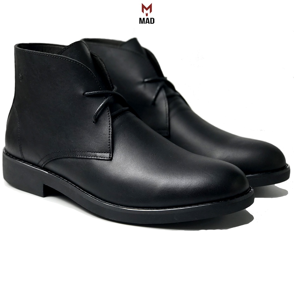 Giày cao cổ nam Chukka Boots MAD Shoes Brown da bò sáp ngựa điên cao cấp phong cách bụi bặm cá tính
