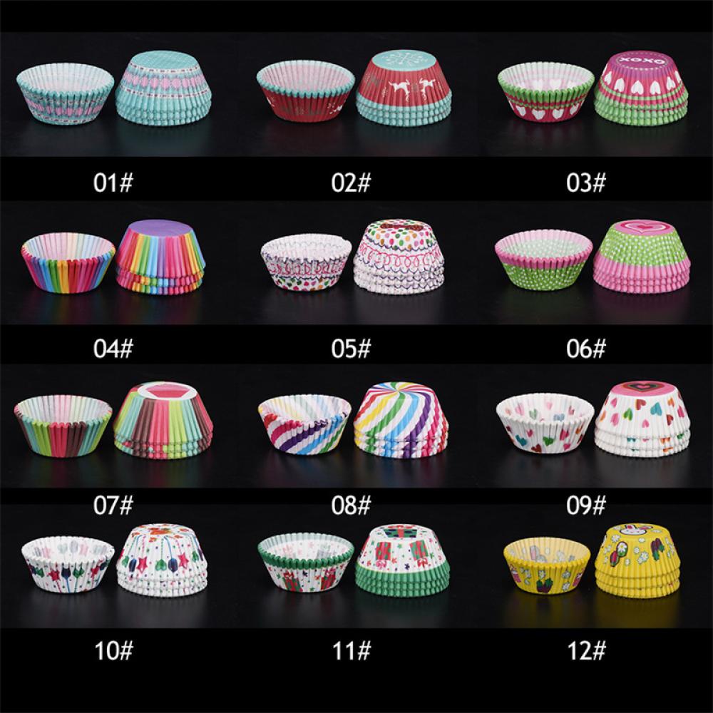 Set 100 Cốc Giấy Làm Bánh Muffin Cupcake C7Q7 Dành Cho Trang Trí Tiệc Sinh Nhật