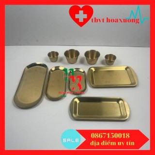 Dung cu spa: bát spa mạ vàng, khay inox, khay y tế, chén inox siêu đẹp - y tế huyền trang