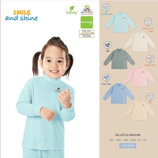 Xả Hàng) Áo cổ lọ dài tay cotton bambo dày vừa Lullaby bé gái/ trai (9m-4y)