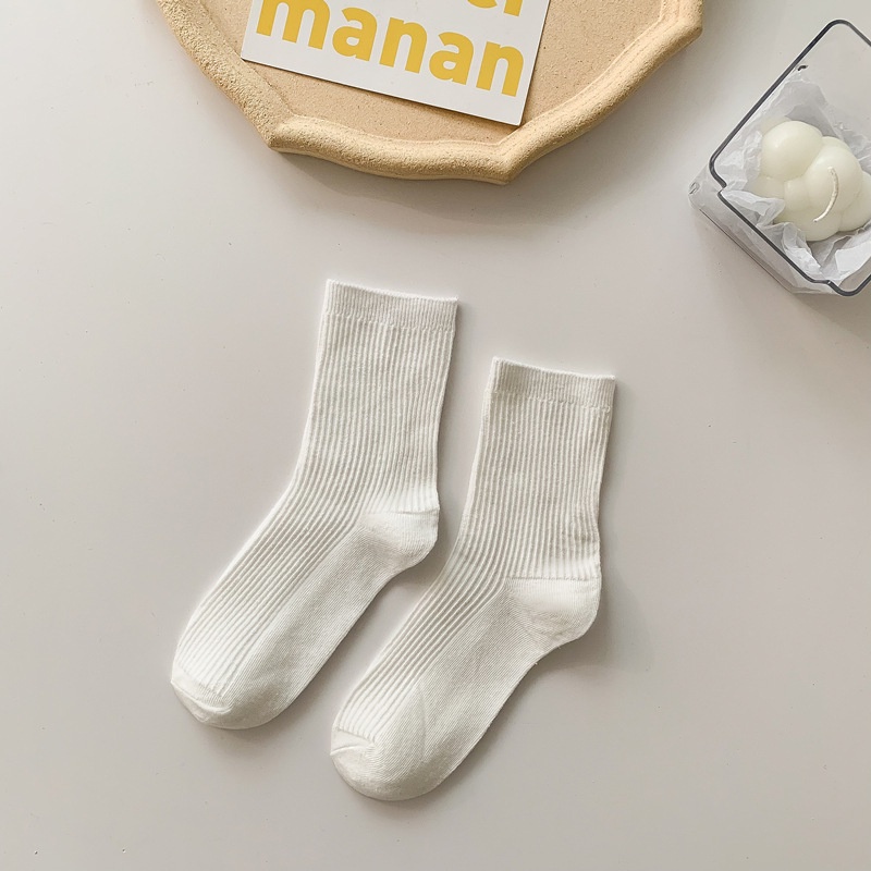 Vớ Len Màu Trơn Họa Tiết Sọc Caro Phong Cách Nhật Bản Thời Trang Mùa Hè Cho Nữ JP5