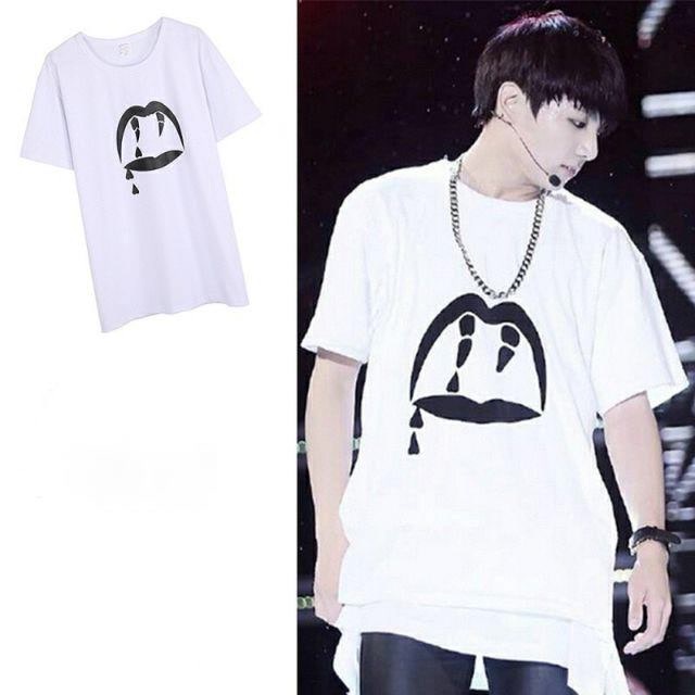 (tặng ảnh idol ) Áo thun BTS Jin, JungKook áo dáng rộng, tay ngắn thời trang Hàn Quốc