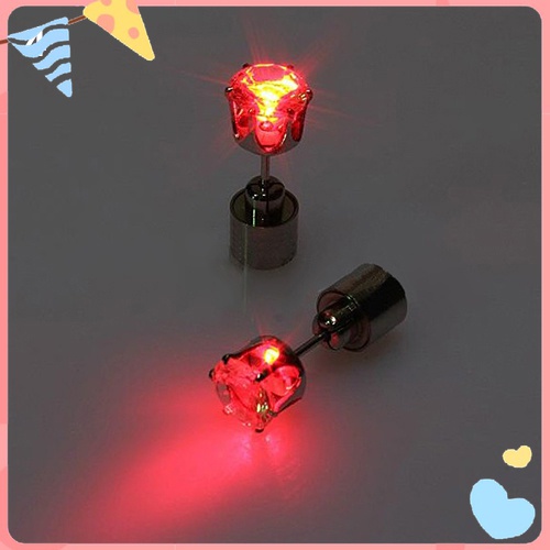 Khuyên Tai Đính Đá Có Đèn LED Độc Đáo