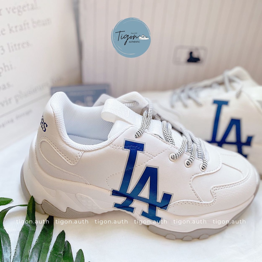 Giày thể thao nữ MLB LA Dodgers Sneaker Big Ball Chunky,  Giày thể thao trắng chính hãng Tigon.auth