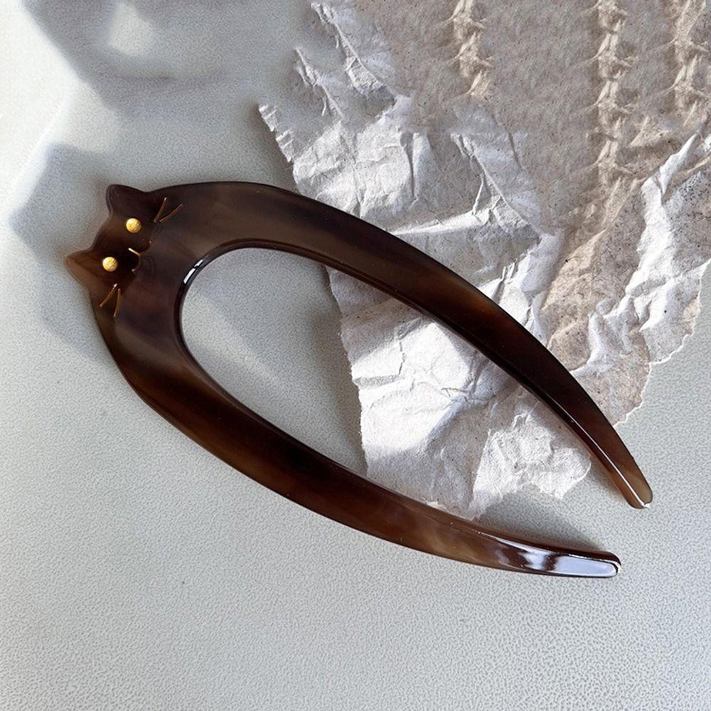 Danilo Kẹp Tóc Chữ U Hình Chuột / Mèo Bằng Axit Acetic Cá Tính Thanh Lịch Cho Nữ