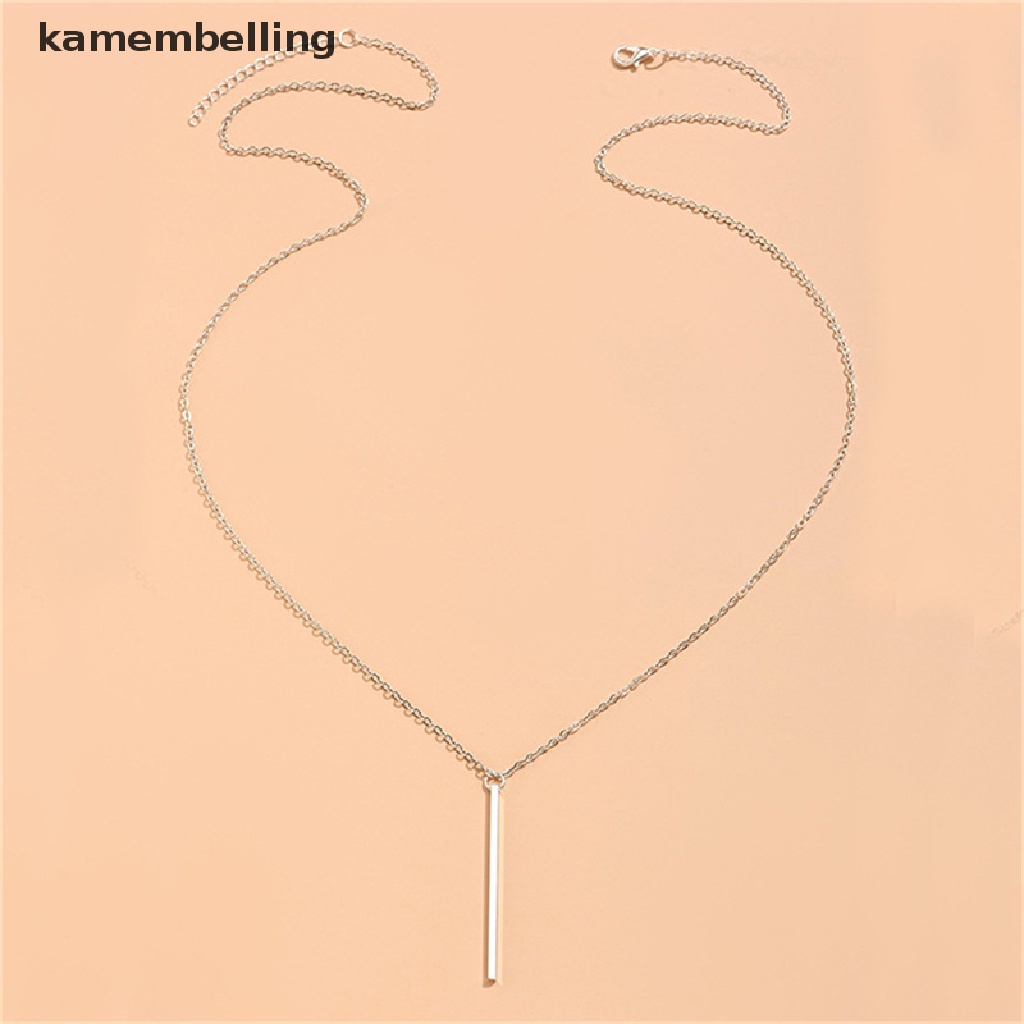 Kamembelling Vòng cổ Kim Loại Dài Mặt Thanh Đồng Đơn Giản Phổ Biến Thời Trang