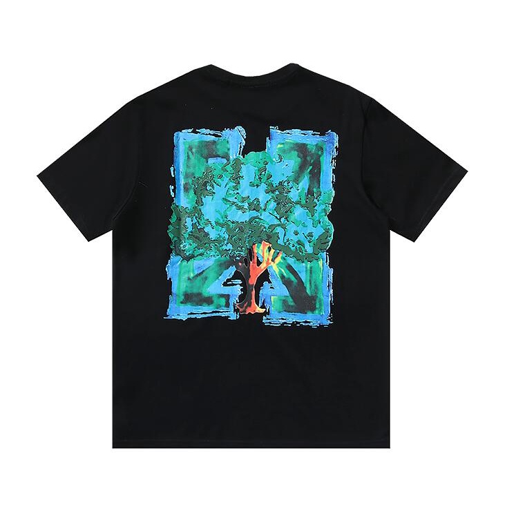 Off-white Áo Thun Ngắn Tay Chất Liệu cotton In Hình Thời Trang Dành Cho Nữ Và Nam