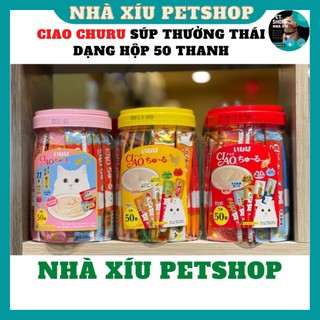 Ciao churu - súp thưởng cho mèo dạng sốt hộp 50 thanh - nhà xíu petshop