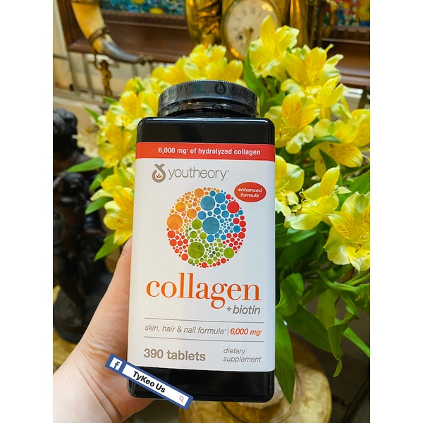 Collagen Youtheory Type 1 2 &amp; 3 390 Viên mẫu mới Của Mỹ