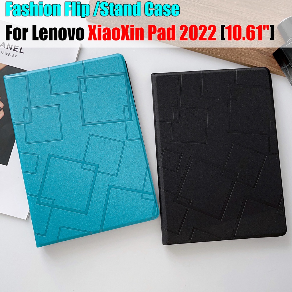 Bao Da PU Máy Tính Bảng Nắp Lật Thời Trang Cho Lenovo XiaoXin Pad 2022 10.61 "TB-125FU TB-128FU TB125 TB128 Ốp