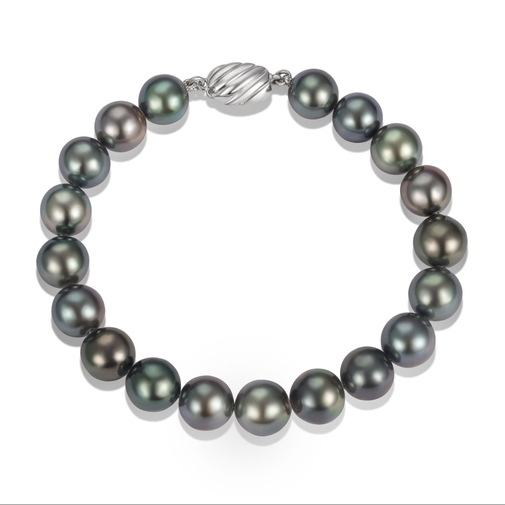 Chuỗi Tay Ngọc Trai Tahiti Móc Bạc Long Beach Pearl HEBAS51TL003