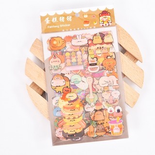 Vĩ Sticker hình dán bộ 6 miếng