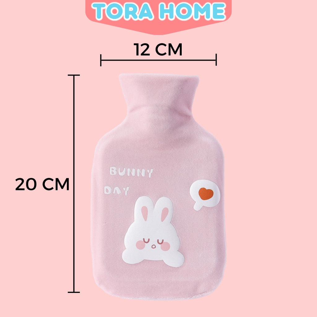 Túi chườm bụng kinh nóng lạnh đa năng 2 lớp chườm nóng giảm đau bụng kinh, chườm ấm giảm sốt đa năng 350ml Tora Home