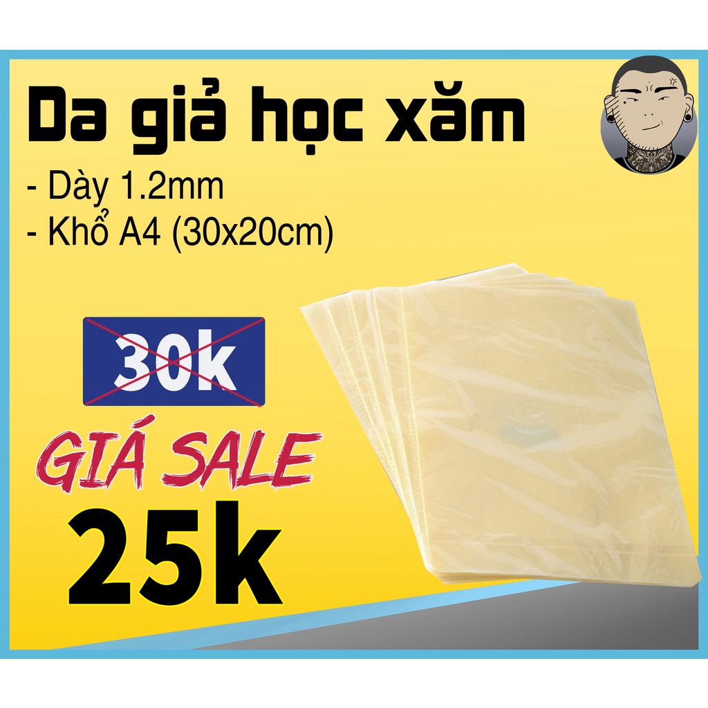 Da giả học xăm Da sililone A4 Không bột Tiệm Xăm Thiên Đường