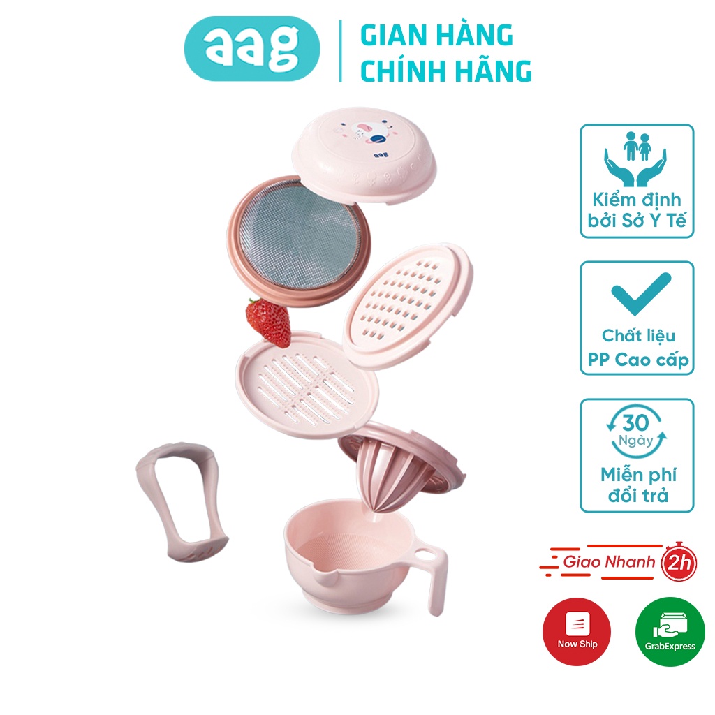 Bộ dụng cụ chế biến đồ ăn dặm cho bé AAG373 chi tiết chế biến ăn dặm an toàn tiện lợi