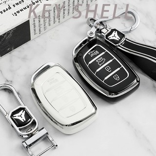 Vỏ Bọc Chìa Khóa 4 Nút Bấm Bằng TPU Cho Hyundai Tucson Santa Fe Rena Sonata Elantra Creta Ix35 Ix45 I10 I30 I40 Acc