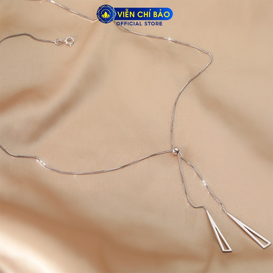 Dây chuyền bạc nữ choker đa giác chất liệu bạc thái 925 thời trang phụ kiện trang sức nữ Viễn Chí Bảo D000060
