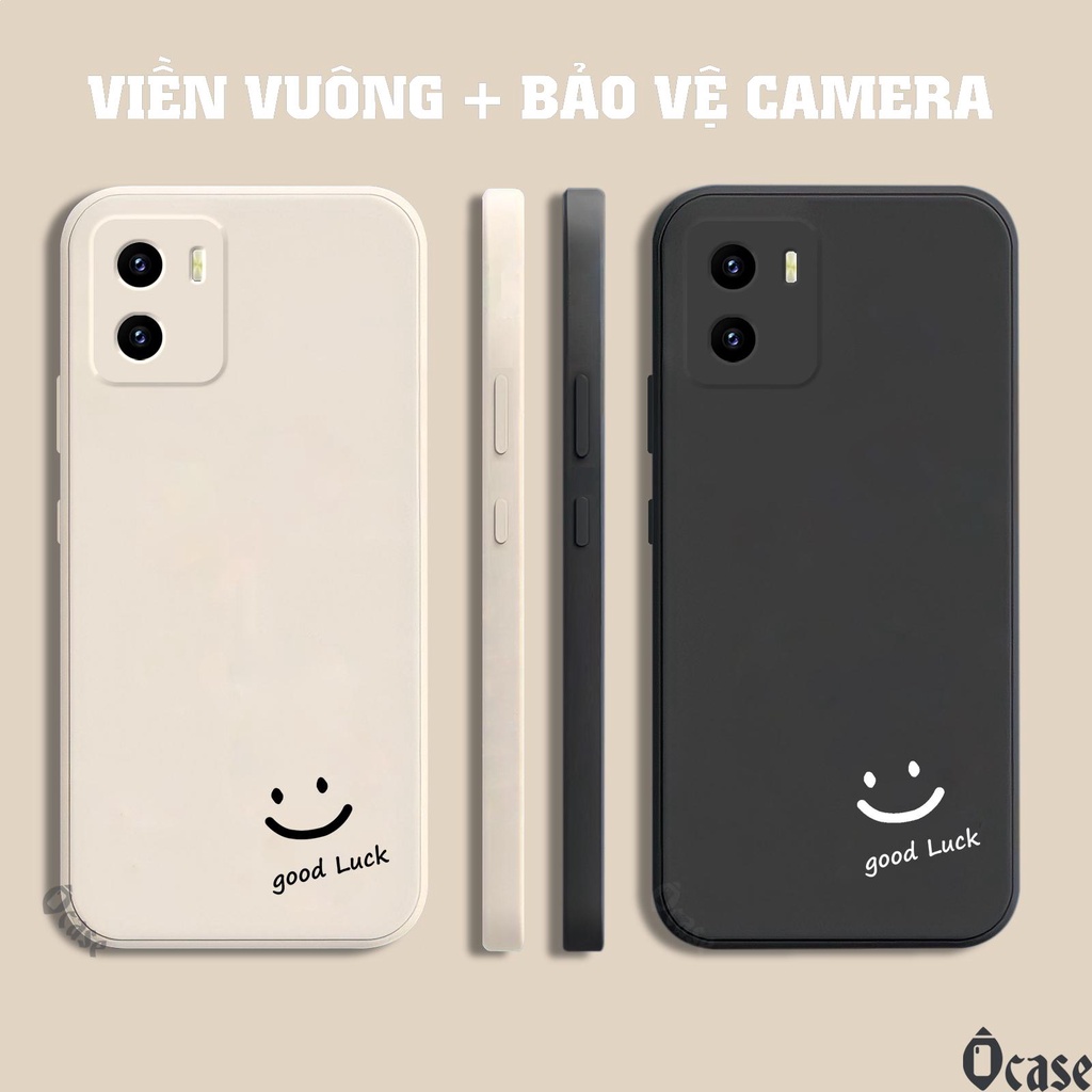 Ốp lưng Vivo Y15s / Y15A / Y10 / Y01 / T1 / IQOO U5X / Y02s / Y16 / Y22 in hình mặt cười may mắn