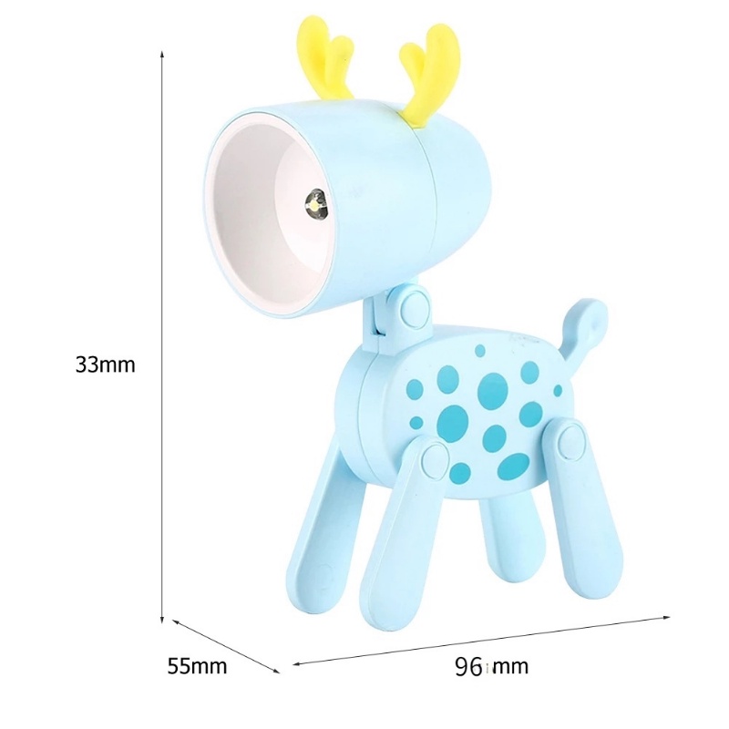 Đèn LED Đọc Sách Mini Hình Động Vật Hoạt Hình Sáng Tạo Có Thể Gập Lại Sử Dụng Pin