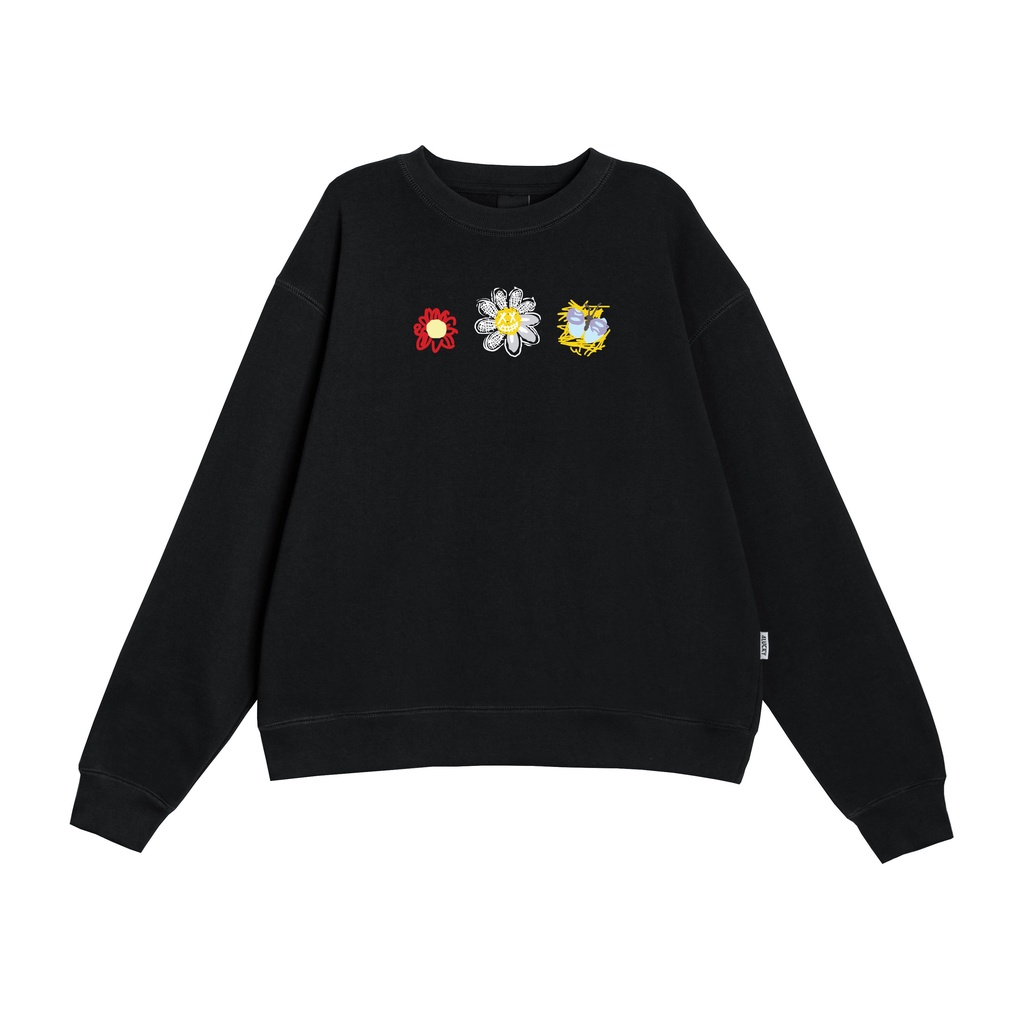 Áo sweater nam nữ 4lucky 6120 "CROWN", form rộng dày dặn ấm áp