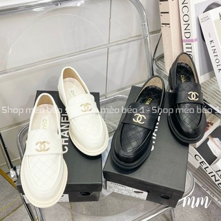 Giày moca cn đai ngang tag đồng mũi tròn đế thấp fullbox