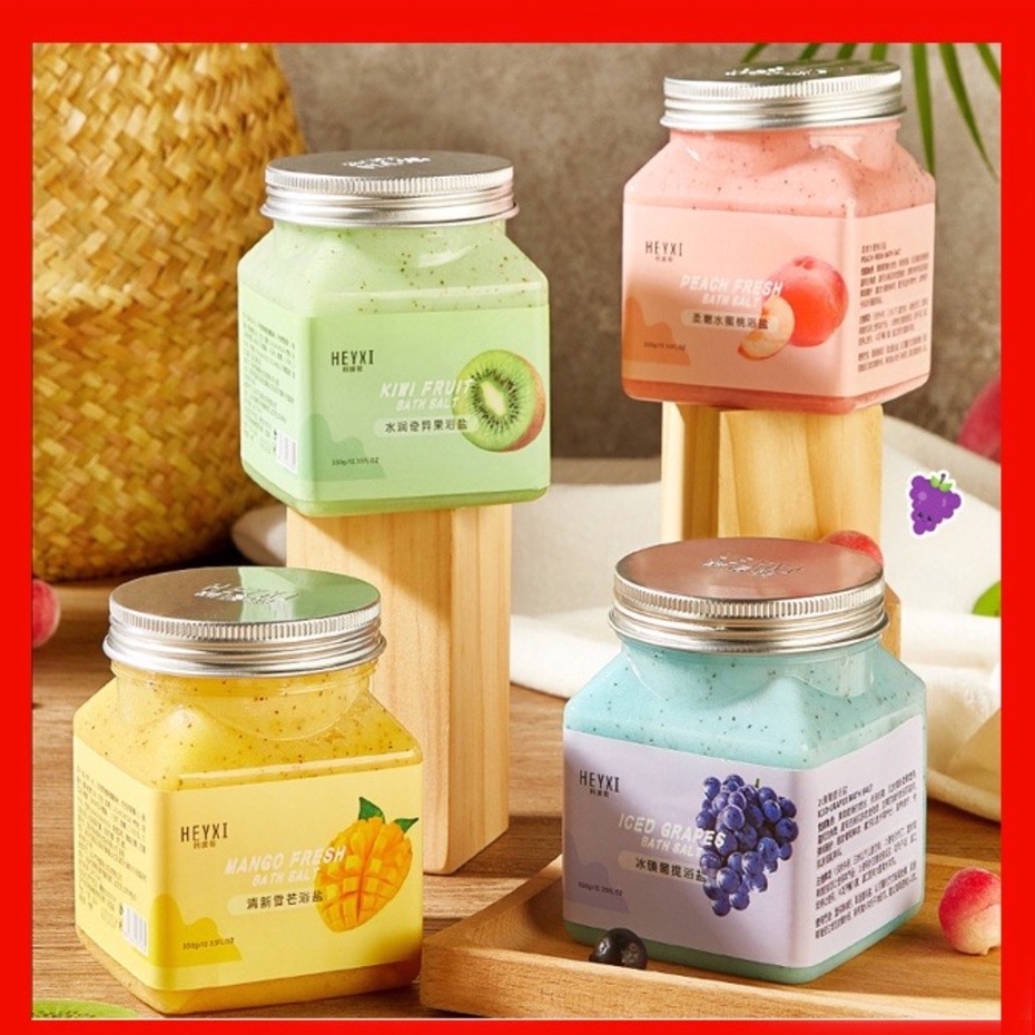 Muối tắm tẩy tế bào da chết Hương trái cây sạch mịn giúp da trắng sáng 250g HTTBC2