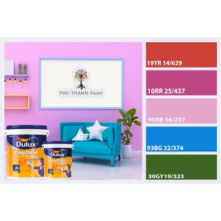 Sơn nước màu đậm kẻ chỉ - Tạo điểm nhấn- Trang trí phòng- Dulux Easyclean Lau Chùi Hiệu Quả - Bề Mặt Bóng - Lon 1 Lít