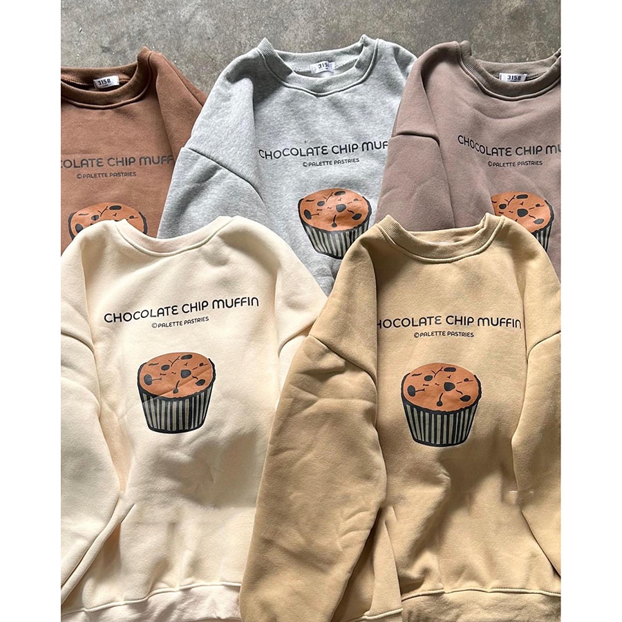 Áo Nỉ Bông Form Rộng Họa Tiết Hình Bánh Hàng Quảng Châu M86039-Vin_store168