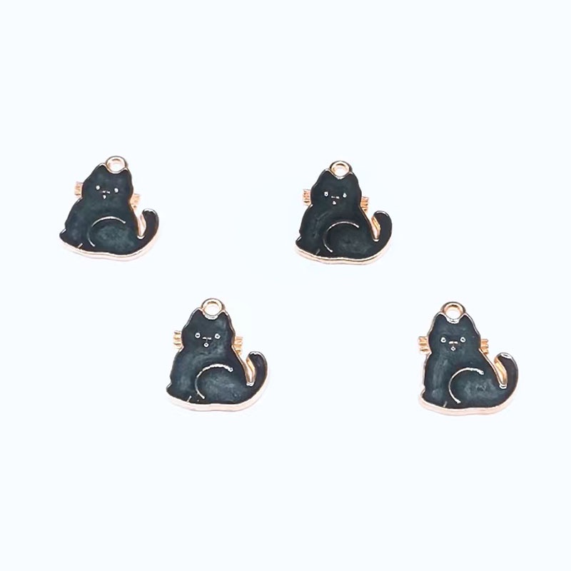 Set 4 Mặt Vòng cổ Hình Mèo Hoạt Hình Dễ Thương