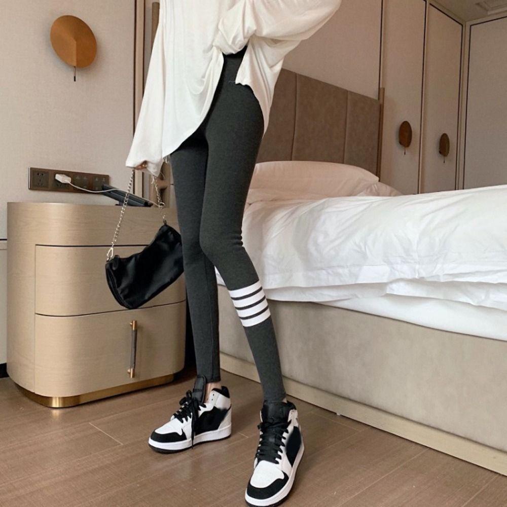 FALLFORBEAUTY Quần Tất Lưng Cao Chất Liệu Nhung Dày Dặn Ấm Áp Co Giãn Thời Trang Cho Nữ