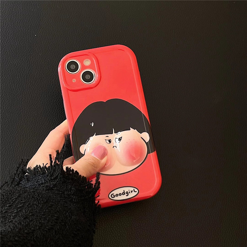 Ốp Điện Thoại TPU Mềm Hình Khuôn Mặt Hoạt Hình IMD Cho iphone 14 Pro Max 13 Pro Max 12 Pro Max