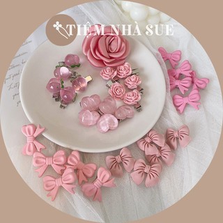 Kẹp tóc mái nữ cute hàn quốc set 5 chiếc màu hồng kẹp tóc cho bé gái suesue vn059