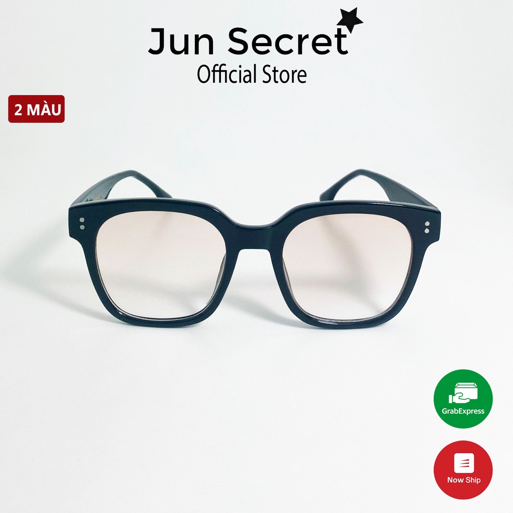 Mắt kính giả cận thời trang cao cấp Jun Secret gọng nhựa, dáng vuông, tròng chống tia UV dành cho cả nam và nữ JS3A15