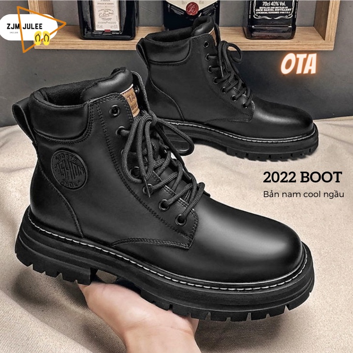 Giày boot nam Hàn Quốc OTA 2022 da mềm cao cấp
