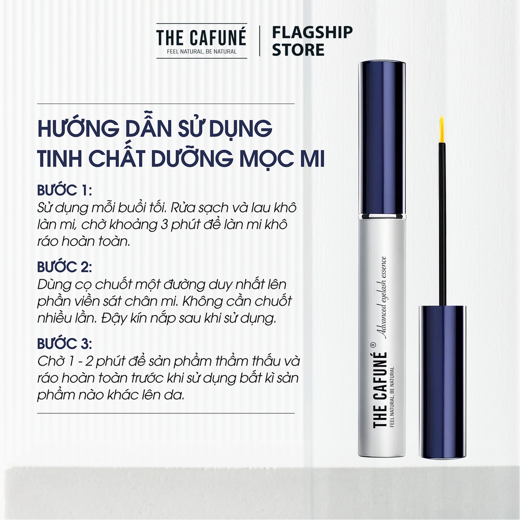 Tinh Chất Dưỡng Mi The Cafuné, Giúp Mi Mọc Dài Dày Tự Nhiên, Phục Hồi Và Ngăn Ngừa Rụng Mi 5ml