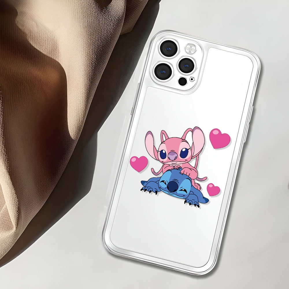 Ốp Điện Thoại Kiểu Khung Ảnh In Hình Trái Tim / stitch Cho iphone 14ProMax 14pro 13 11 12 7 Plus X XR