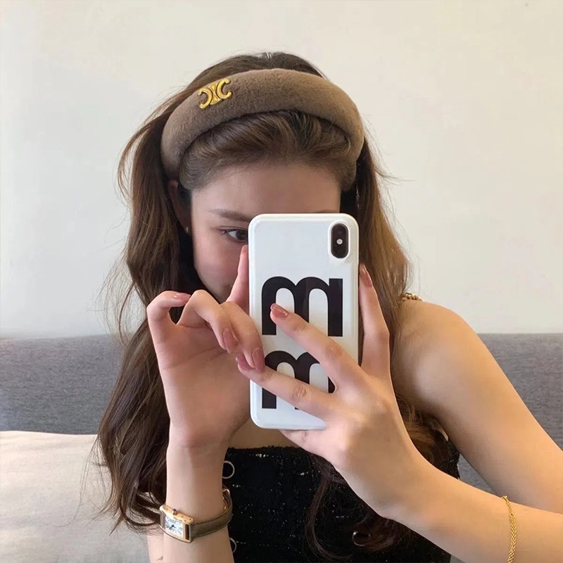 Băng đô cài tóc lông mềm phong cách sang trọng cho nữ-Bơ Store