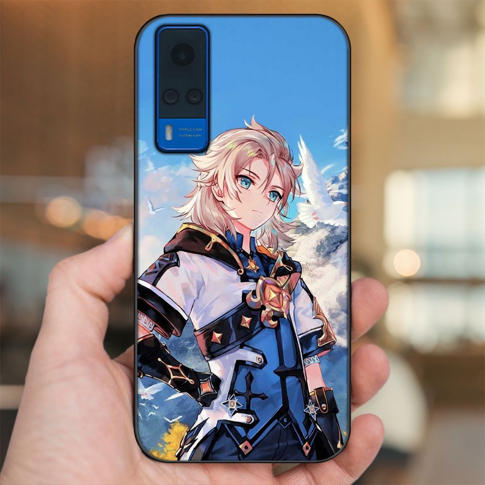 Ốp lưng Vivo Y51 2020, Y53s viền đen in hình Albedo Genshin Impact