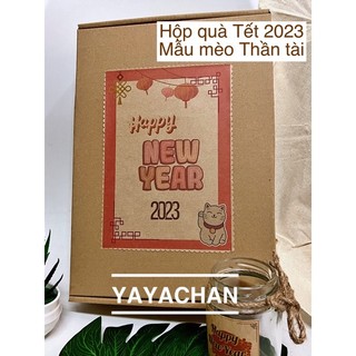 [Trend] Hộp quà kraft mừng năm mới, giáng sinh, sinh nhật, 8/3, valentine…tặng kèm tag và rơm thiệp dây cột