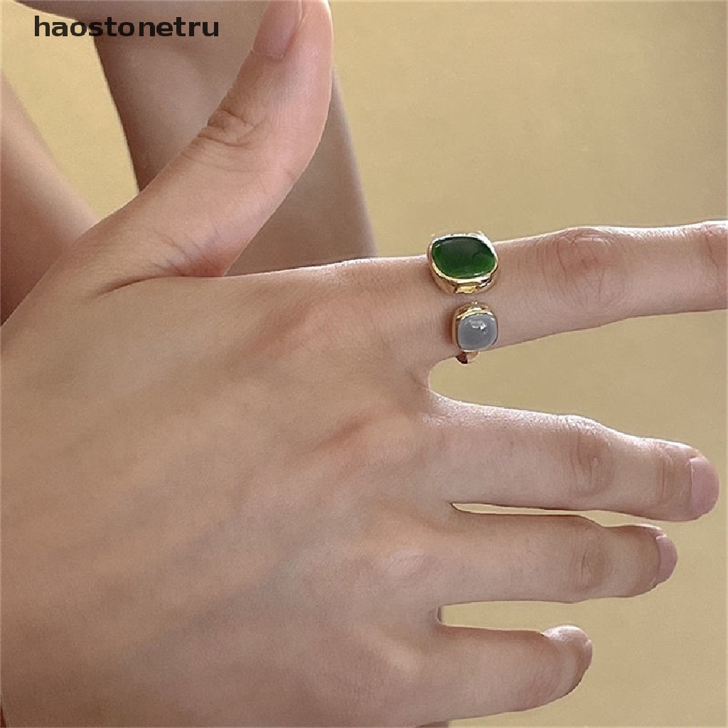 Nhẫn Hở Màu Vàng Bóng Phong Cách Retro Thời Trang Cho Nữ