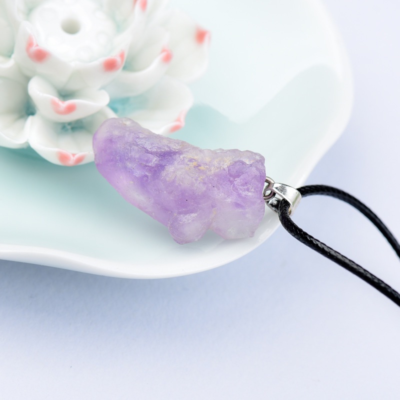 Mặt Dây Chuyền Bằng Đá Thạch Anh Tím Tự Nhiên