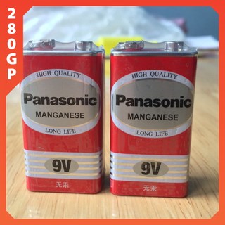 2 viên Pin vuông Panasonic 9V cho micro không dây - Pin 9V Panasonic