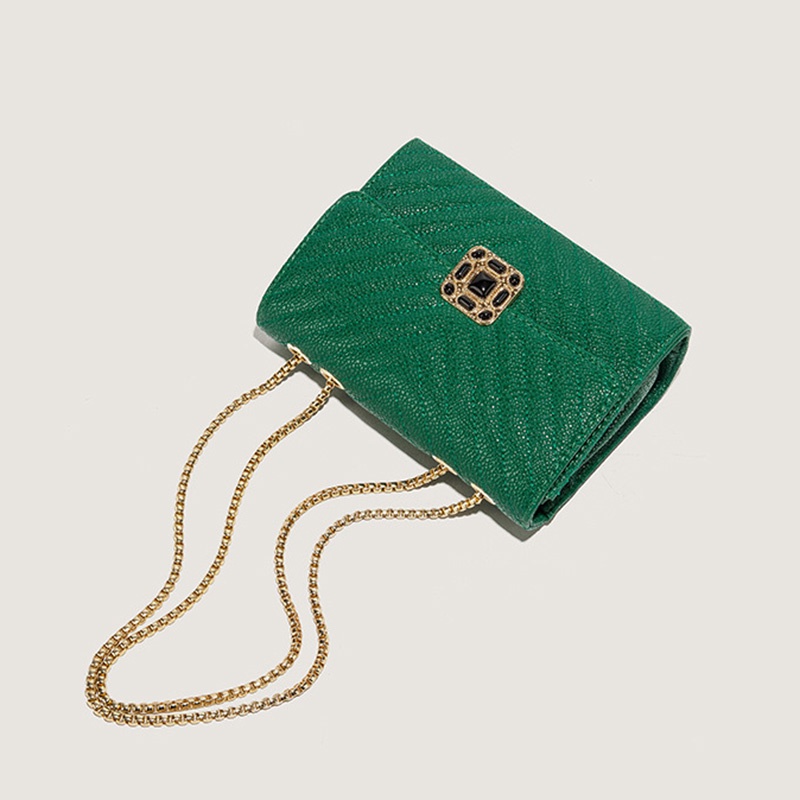 Túi Đeo Chéo Đô Thị Màu Trắng Họa Tiết Hình Thoi Đơn Giản Cho Nữ