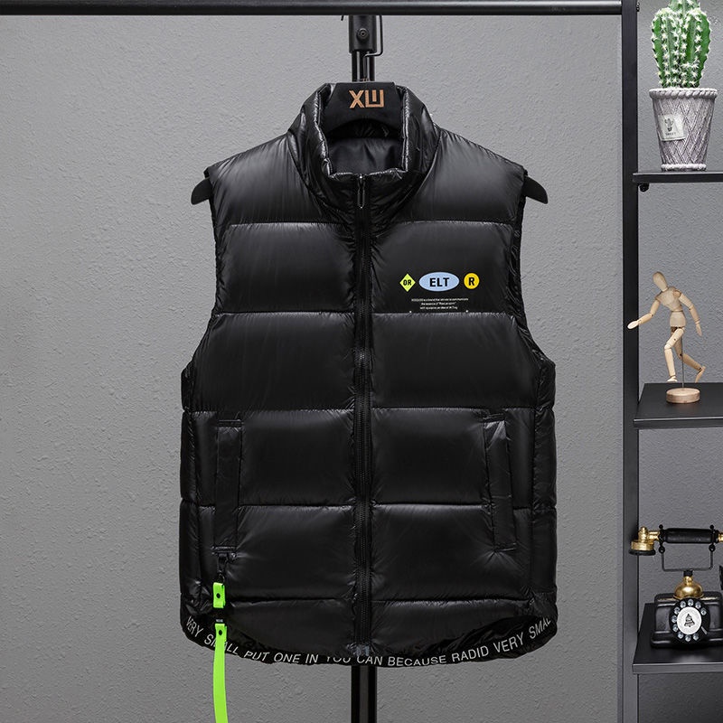 Áo Khoác Phao Sát Nách Dáng Rộng Ấm Áp Thời Trang Hàn Quốc Cho Nam