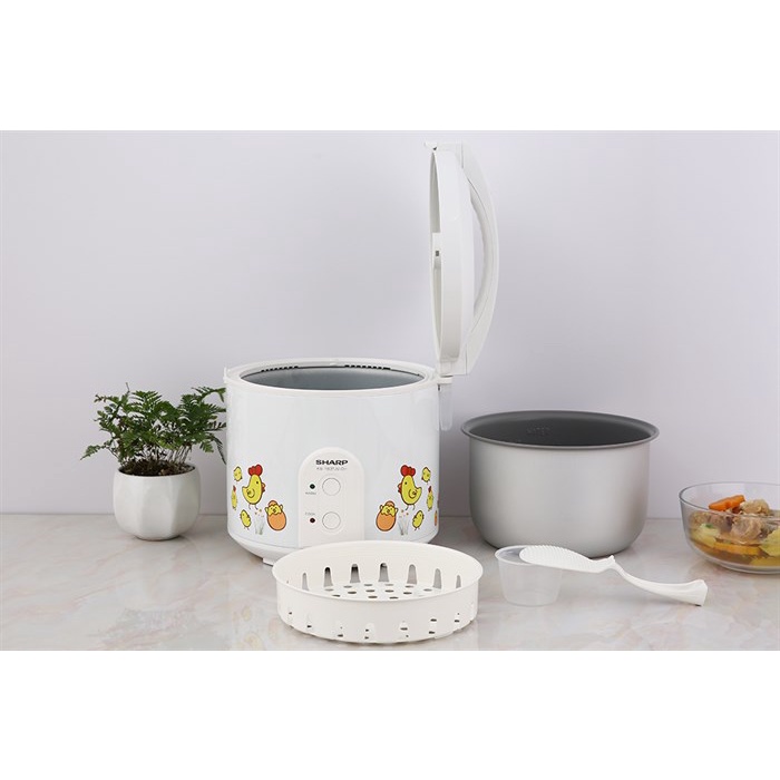 Nồi cơm điện nắp gài Sharp KS-183TJV-CH 1.8L hàng trưng bày đẹp mới 98-99% chính hãng 100% bảo hành 12 tháng