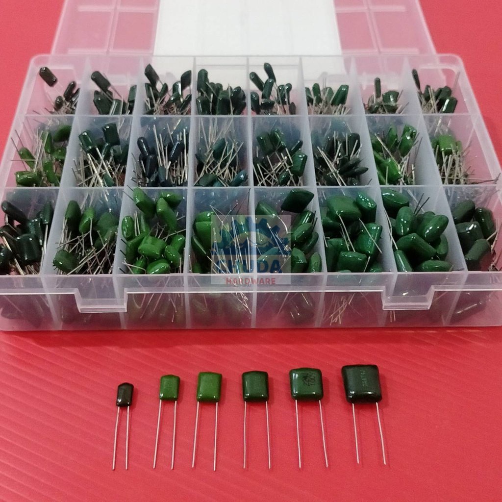 Tụ điện màng Polyester Mylar hình chữ C 100V 2A102J đến 2A823J M-Capacitor (1 Cái)