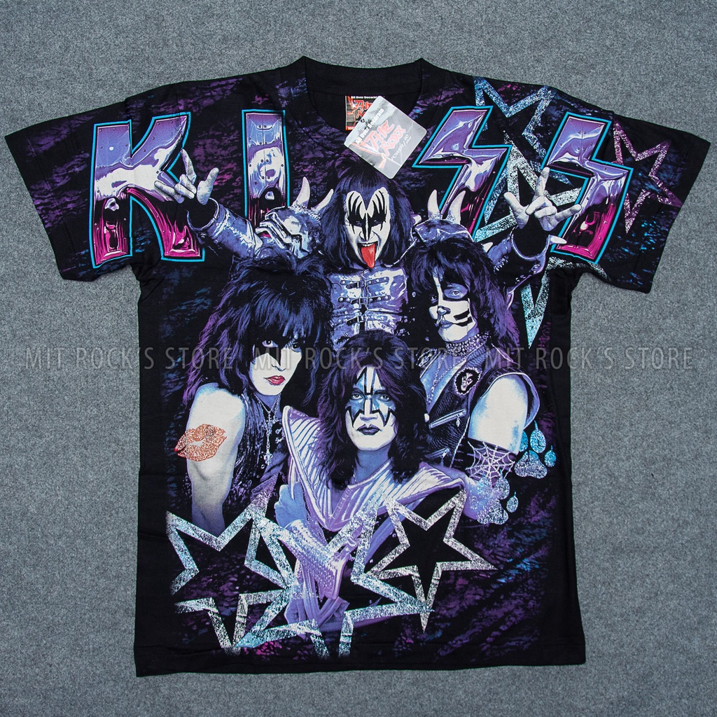 Áo Kiss - Áo Over Print - Áo Rock - Size M, L, XL, XXL - Áo in công nghệ Discharge - Rock band tee - Áo Thái Lan
